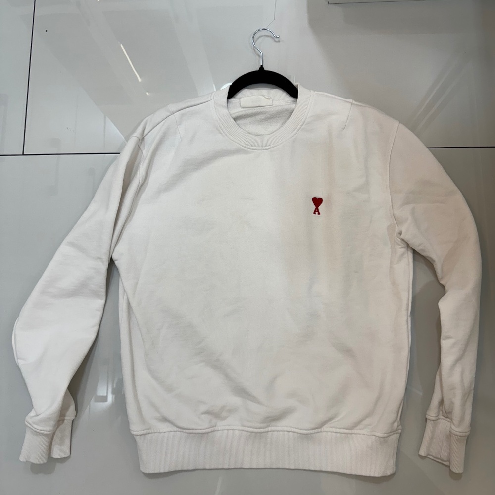 Ami Paris White Crewneck sweater size Medium
